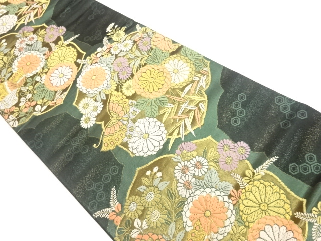 JAPANESE FUKURO OBI / WOVEN KIKU